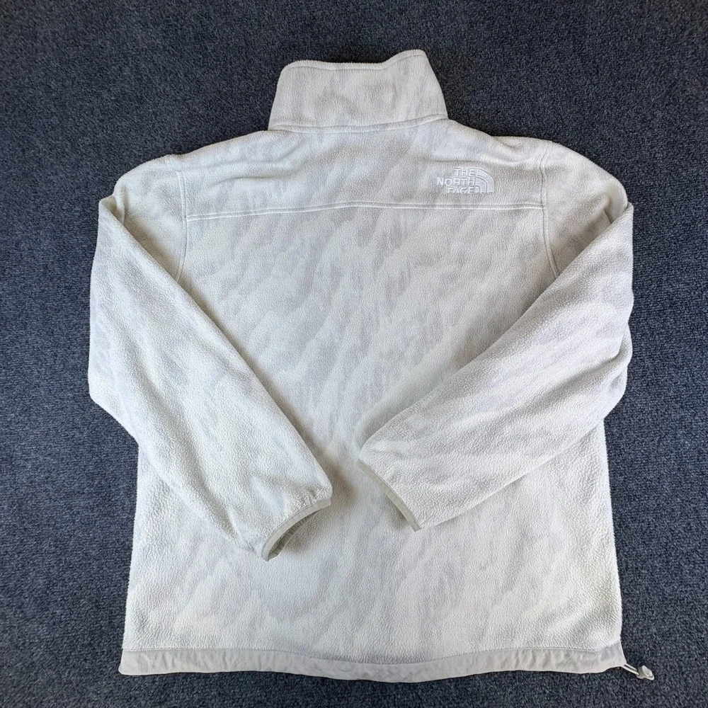 The North Face TKA Kataka Fleece Jacket Mens XL Beige Printed Half Zip Pullover